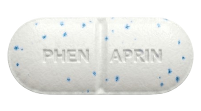 PhenAprin Original tablet, white with blue speckles