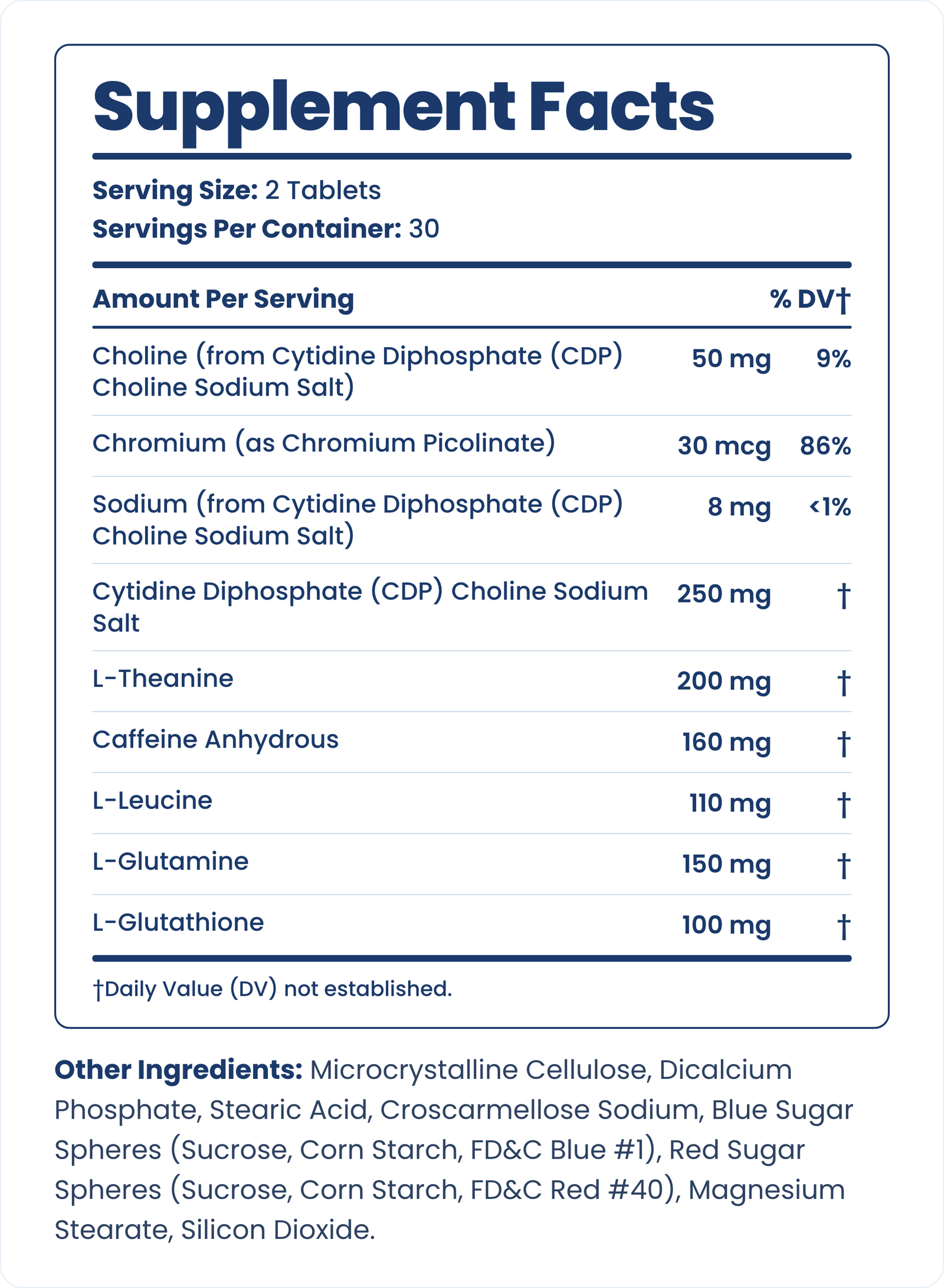 PhenAprin TX7 Supplement Facts panel showing serving size 2 tablets and 30 servings per container