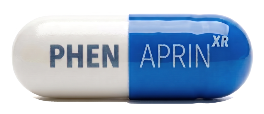 PhenAprin XR white and blue capsule